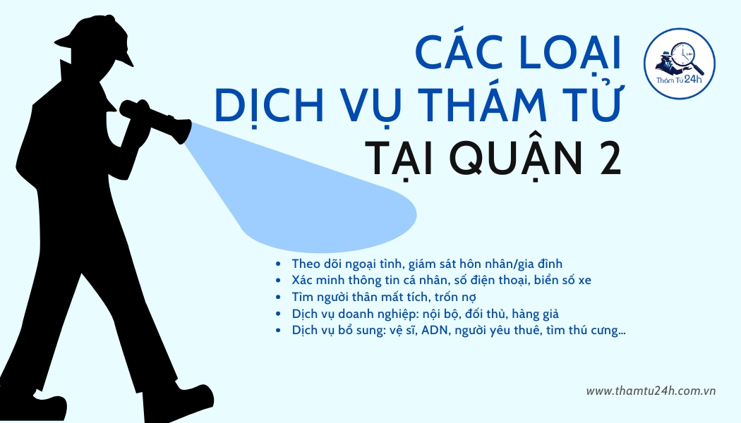 Các loại dịch vụ thám tử tại Quận 2