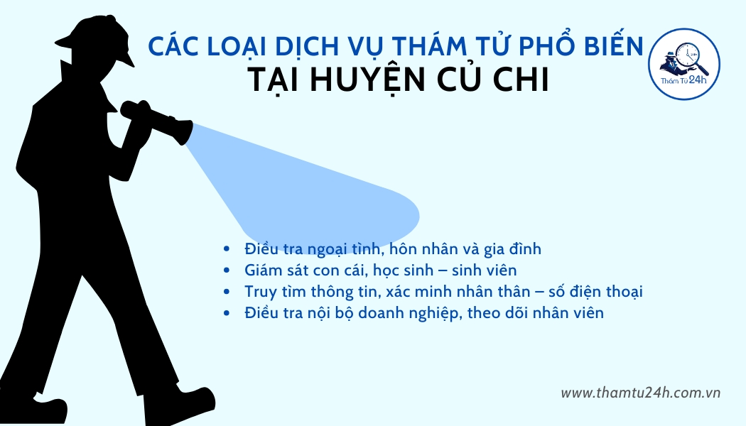 Các loại dịch vụ phổ biến tại huyện Củ Chi