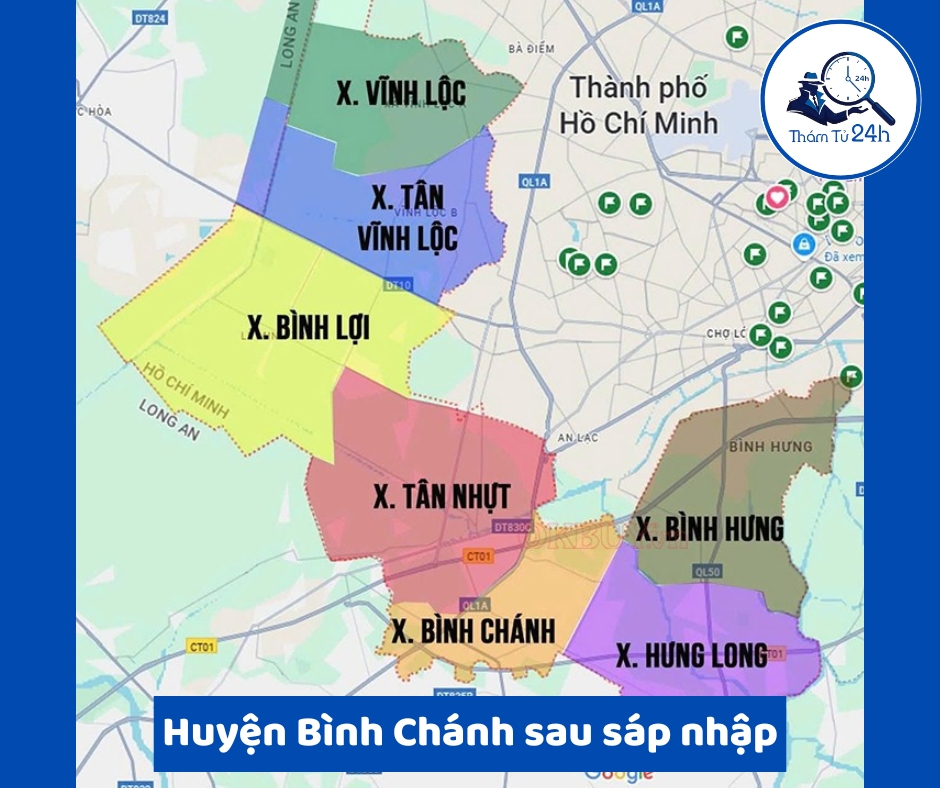 Huyện Bình Chánh sau sáp nhập