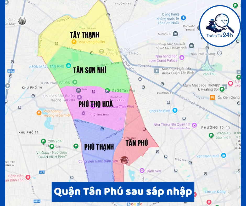 Quận Tân Phú sau sáp nhập