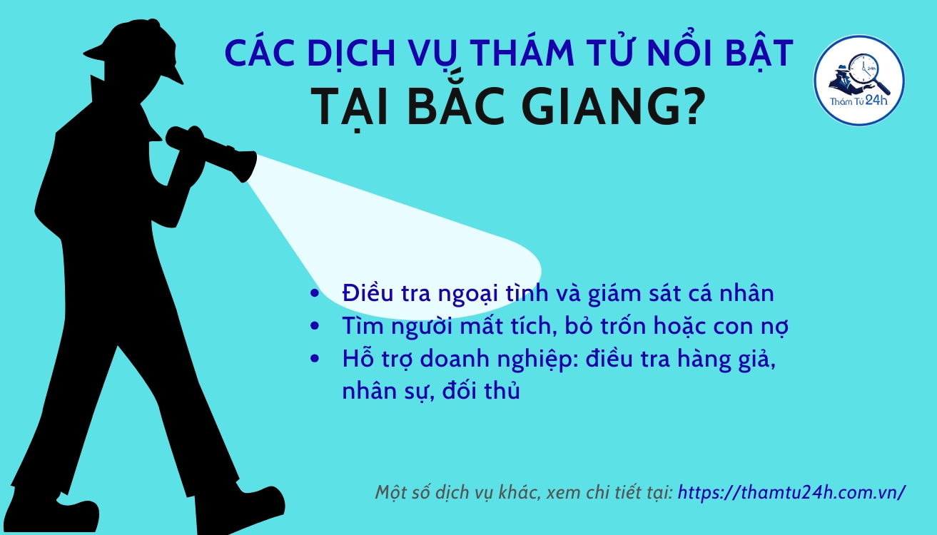 Dịch vụ thám tử nổi bật tại Bắc Giang