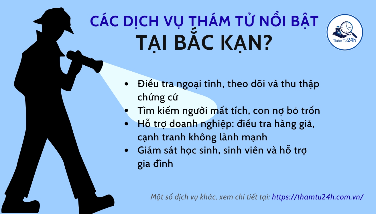 Dịch vụ thám tử nổi bật tại Bắc Kạn