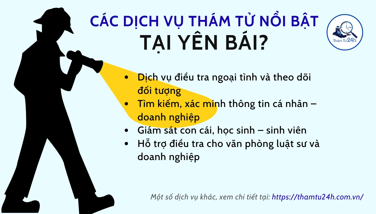 Dịch vụ thám tử nổi bật tại Yên Bái